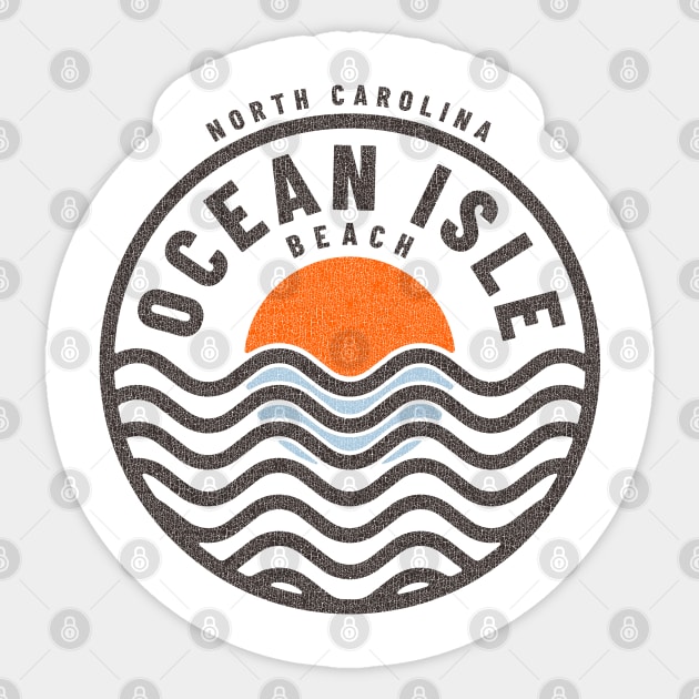 Ocean Isle Beach, NC Summertime Vacationing Sunrise Waves Sticker by Contentarama